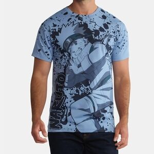 Blue Graphic Naruto Men's T-Shirt